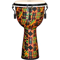 X8 Drums Kente Cloth Key-Tuned Djembe with Synthetic Head