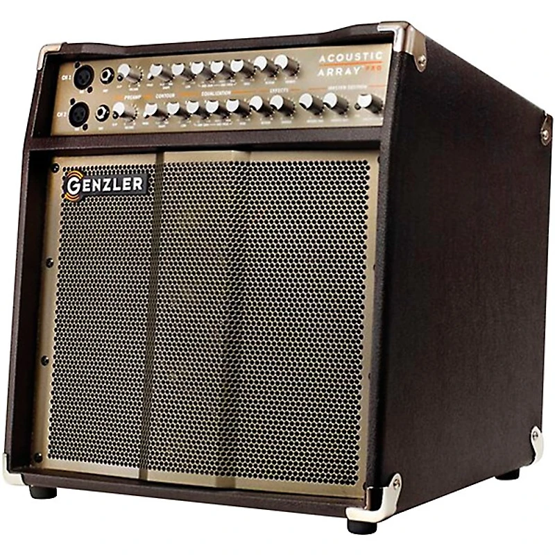 Genzler Amplification Acoustic Array PRO 300W 1x10 With 4x3 Line Array Acoustic Guitar Combo Amp Brown