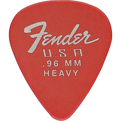 Fender 351 Dura-Tone Delrin Pick (12-Pack), Fiesta Red .96 mm 12 Pack