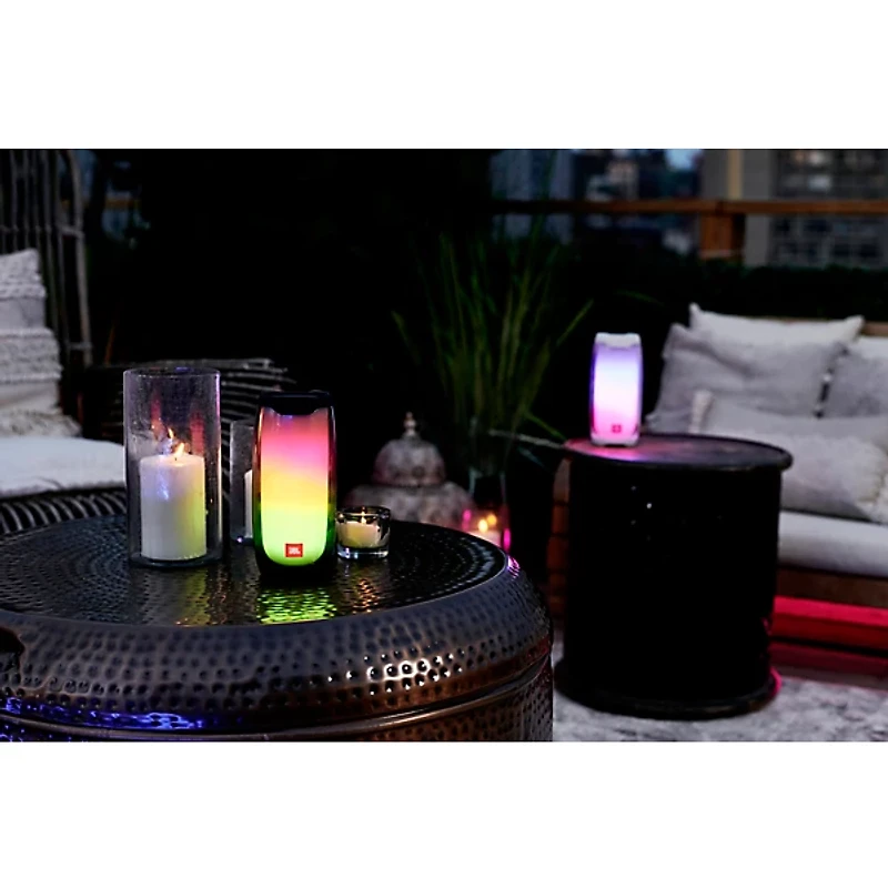 JBL Pulse 4 Waterproof Portable Bluetooth Speaker With Built-in Light Show Black