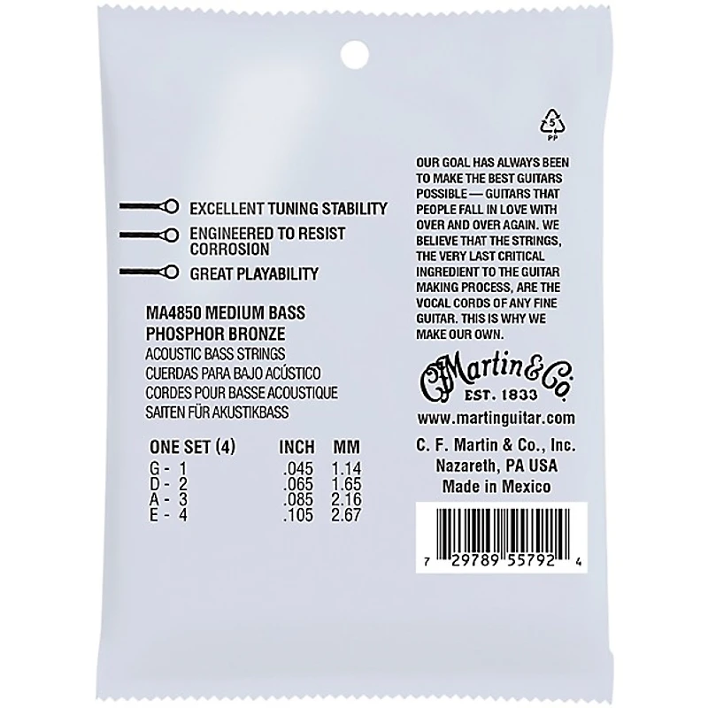 Martin Authentic Acoustic Phosphor Bronze Medium Bass Strings
