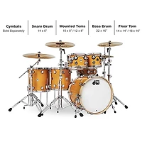 DW 6-Piece Collector's Series Santa Monica Shell Pack With Chrome Hardware Butterscotch