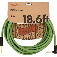Fender Festival Pure Hemp Straight to Angle Instrument Cable