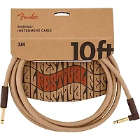 Fender Festival Pure Hemp Straight to Angle Instrument Cable