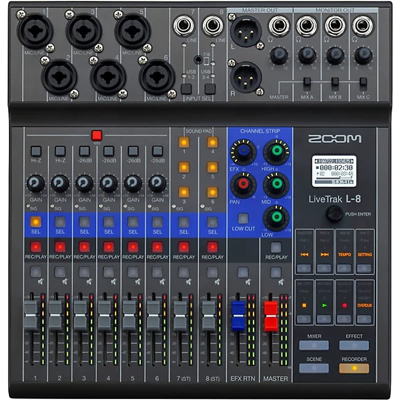 Zoom LiveTrak L-8 8-Channel Mixer
