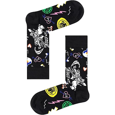 Happy Socks Linda and Johnny Black Guitar Socks