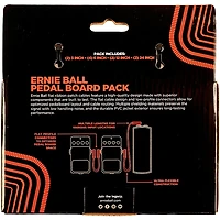 Ernie Ball Flat Ribbon Patch Cables Pedalboard Pack -