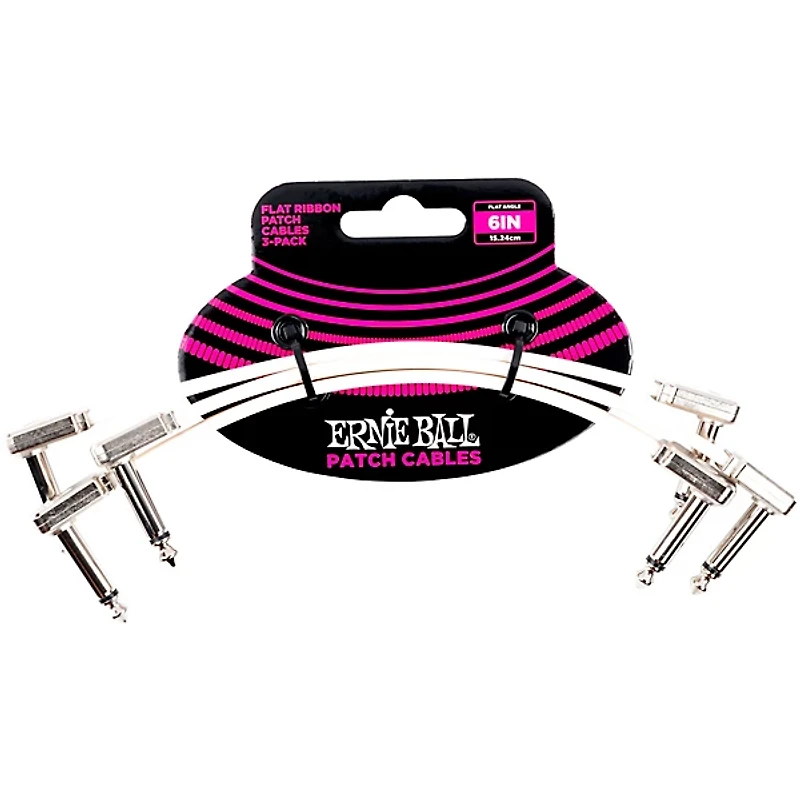 Ernie Ball Flat Ribbon Patch Cables 3-Pack