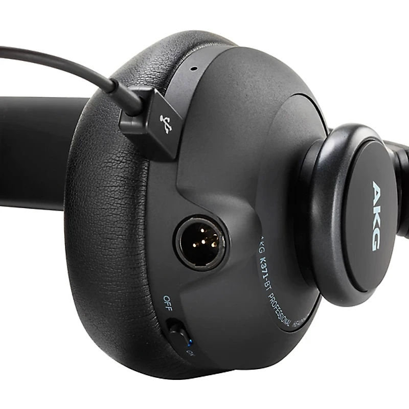 AKG K371-BT Over-Ear, Closed-Back Foldable Studio Headphones With Bluetooth Black
