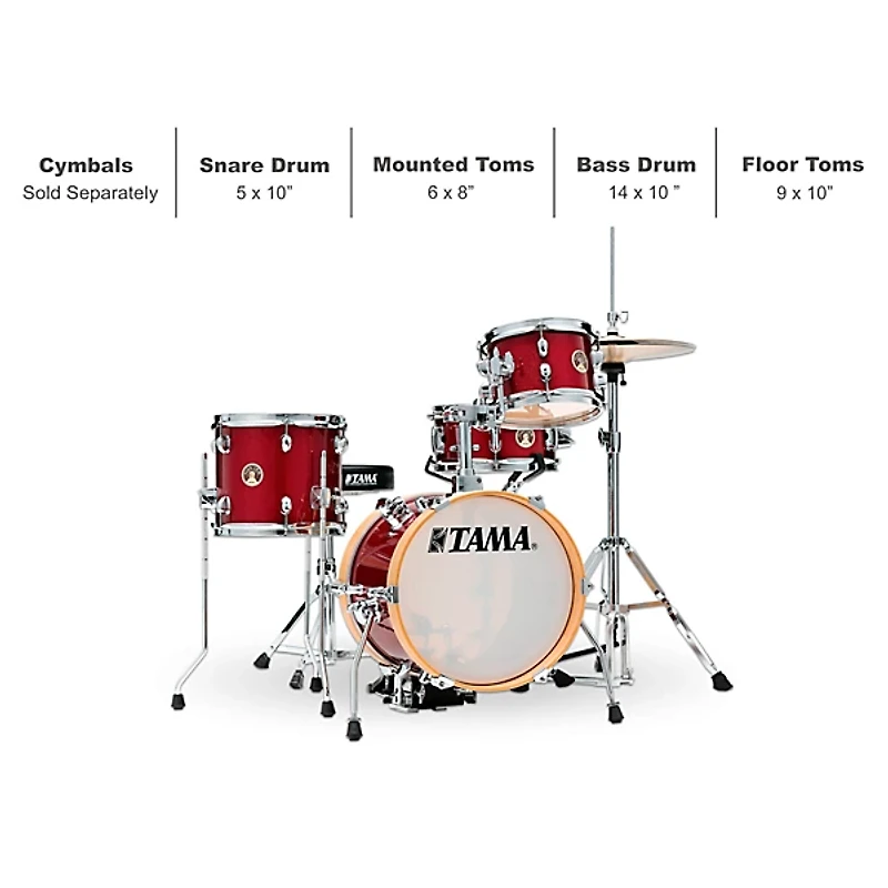 TAMA Club-JAM Flyer 4-Piece Shell Pack With 14" Bass Drum