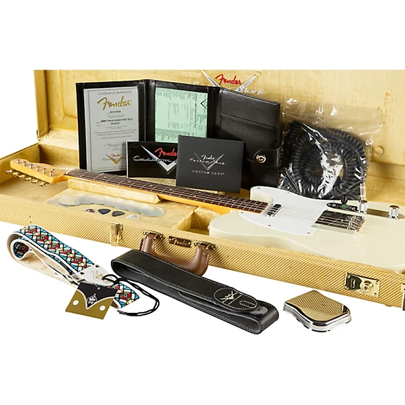 Fender Custom Shop Jimmy Page Signature Telecaster Electric Guitar White Blonde