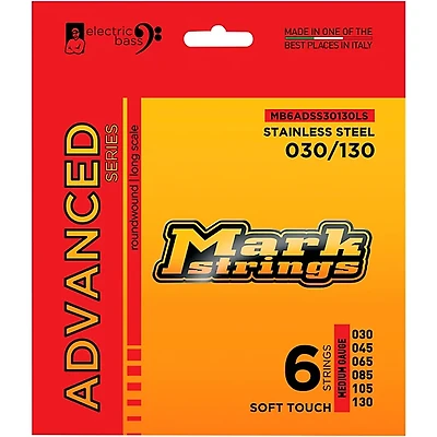 Markbass Advanced Series Soft Touch Electric Bass Stainless Steel Strings (30 - 130) Medium Gauge