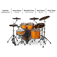 ddrum Dominion Birch 5-Piece Shell Pack With Ash Veneer