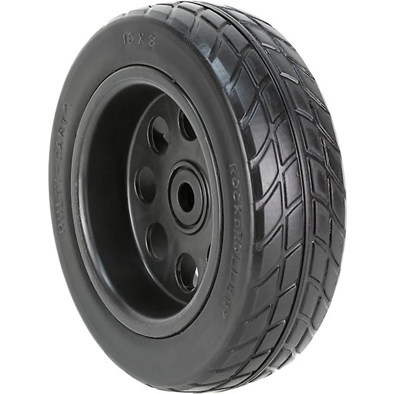 RockNRoller RWHLO10X3BK 10"x3" R-Trac Wheel for R10, R12 Carts, Black Hub 2-Pack