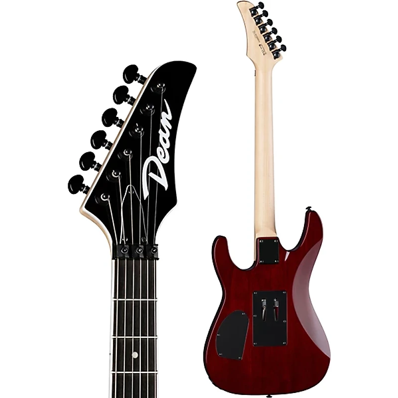 Dean Modern 24 Select Flame Top With Floyd Rose Bridge Electric Guitar Transparent Cherry