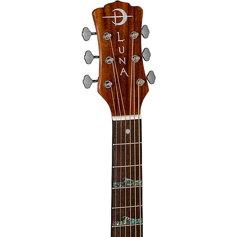 Luna High Tide Koa Left-Handed Grand Concert Acoustic/Electric Guitar Satin Natural