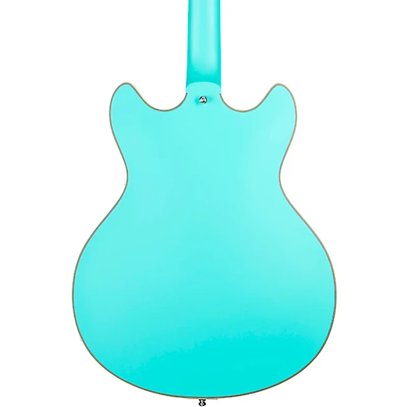 D'Angelico Deluxe DC Semi-Hollow Electric Guitar With D'Angelico Shield Tremolo Matte Surf Green