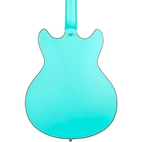 D'Angelico Deluxe DC Semi-Hollow Electric Guitar With D'Angelico Shield Tremolo Matte Surf Green