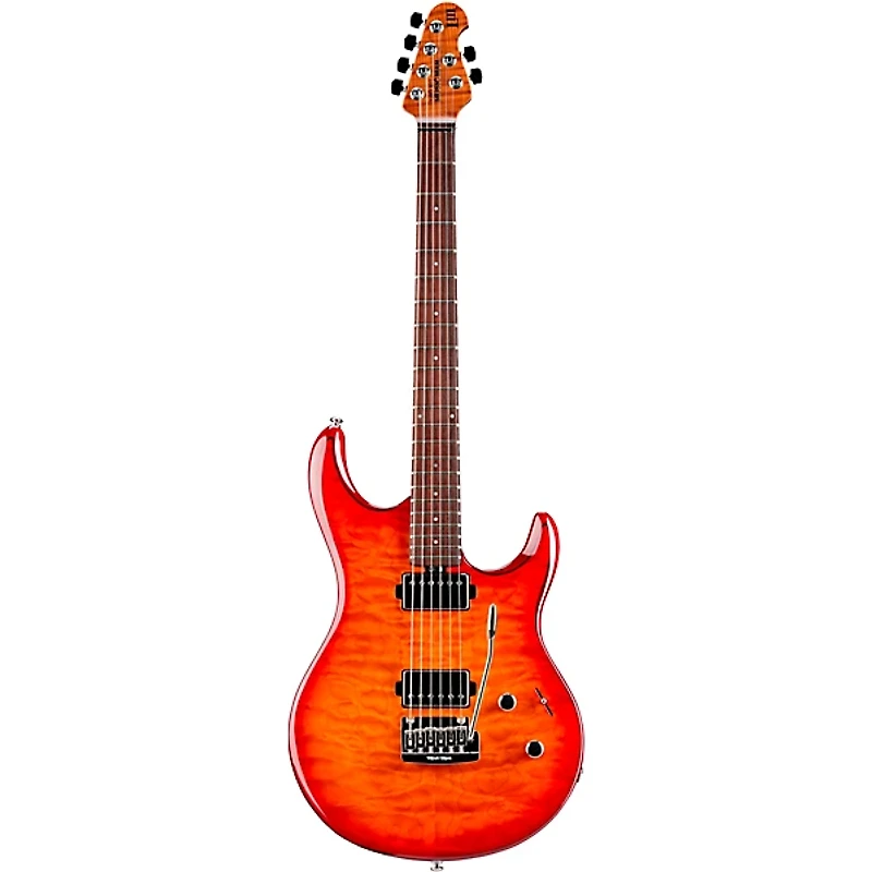 Ernie Ball Music Man Luke III HH Quilt Maple Top Rosewood Fingerboard Electric Guitar Cherry Burst