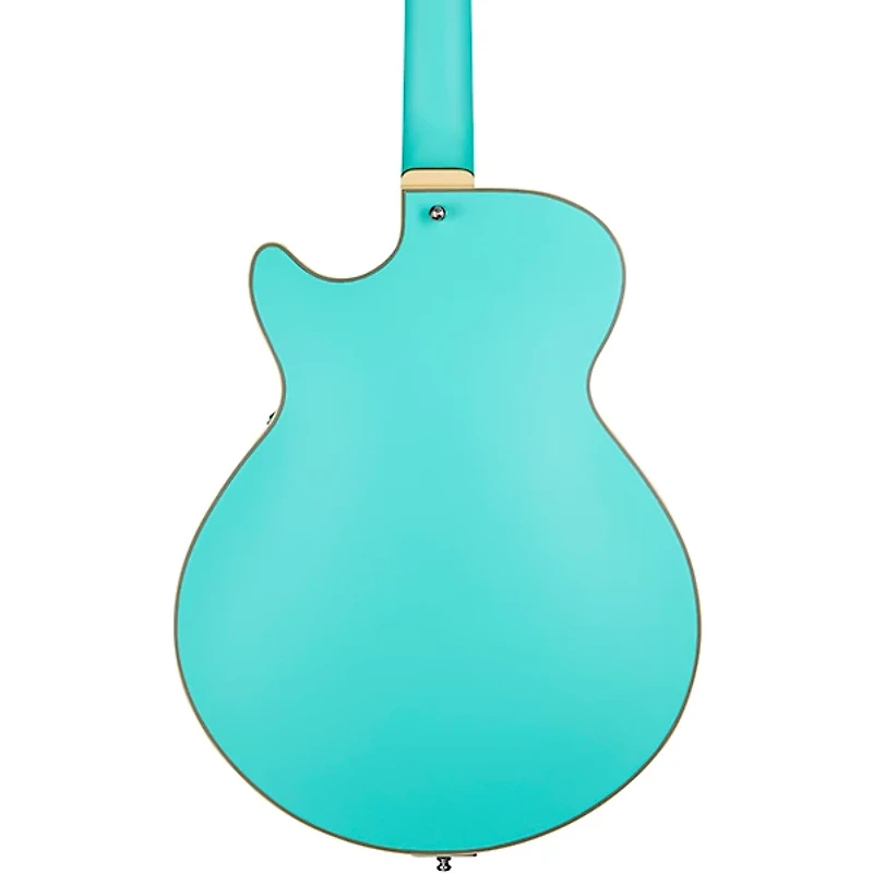 D'Angelico Deluxe SS Semi-Hollow Electric Guitar With D'Angelico Shield Tremolo Matte Surf Green