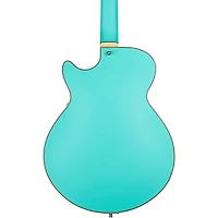 D'Angelico Deluxe SS Semi-Hollow Electric Guitar With D'Angelico Shield Tremolo Matte Surf Green