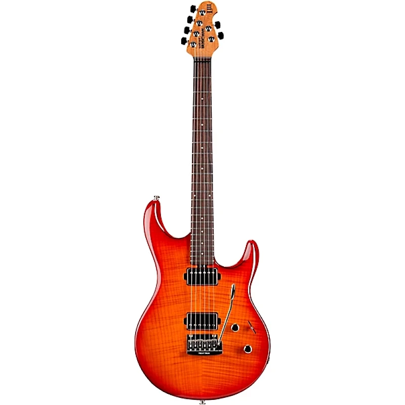 Ernie Ball Music Man Luke III HH Flame Maple Top Rosewood Fingerboard Electric Guitar Cherry Burst