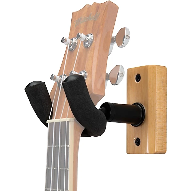 Proline Solid Wood Ukulele/Mandolin Wall Hanger - Natural, 2-Pack