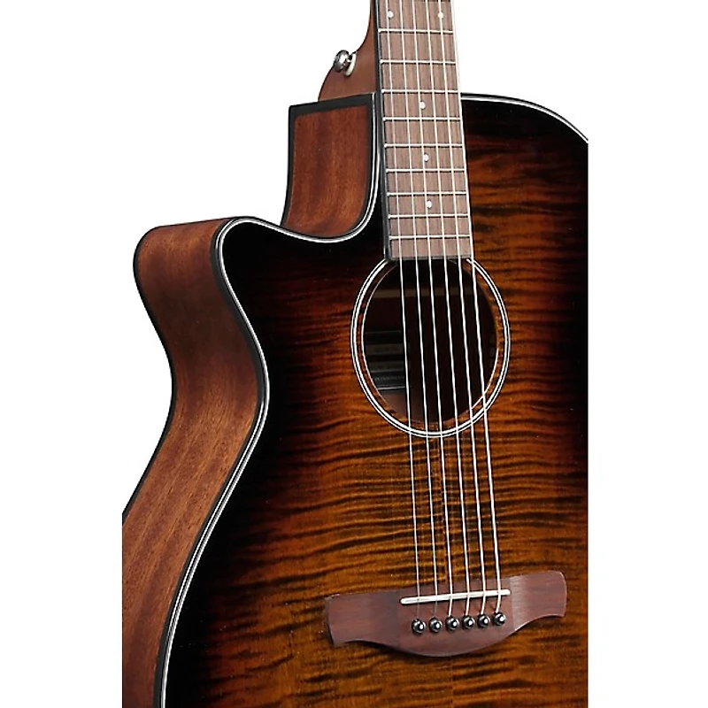 Ibanez AEG70L AEG Left-Handed Grand Concert Acoustic-Electric Guitar Tiger Burst High Gloss