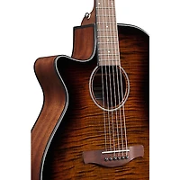 Ibanez AEG70L AEG Left-Handed Grand Concert Acoustic-Electric Guitar Tiger Burst High Gloss