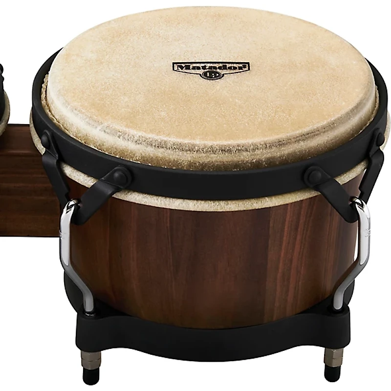 LP Matador Pine Whiskey Barrel Bongos, with Black Hardware