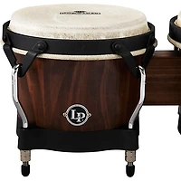 LP Matador Pine Whiskey Barrel Bongos, with Black Hardware