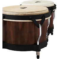LP Matador Pine Whiskey Barrel Bongos, with Black Hardware