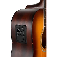 Mitchell T311CE Solid Spruce Top Dreadnought Mahogany Acoustic-Electric Guitar Edge Burst