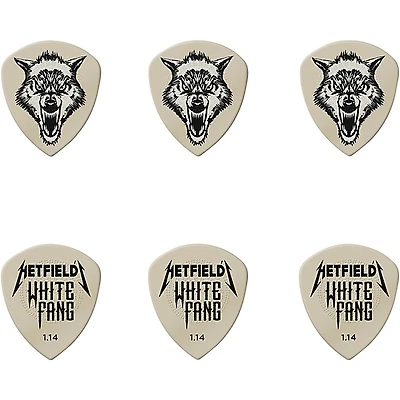 Dunlop James Hetfield Signature White Fang Guitar Picks and Tin -