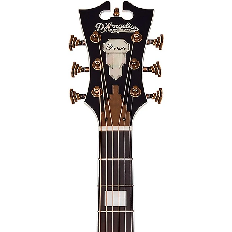 D'Angelico Premier Series Lexington Dreadnought Acoustic-Electric Guitar Trans Black Cherry Burst