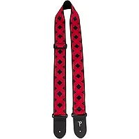 Perri's 2" Jacquard Guitar Strap Red and Black 39 to 58 in.