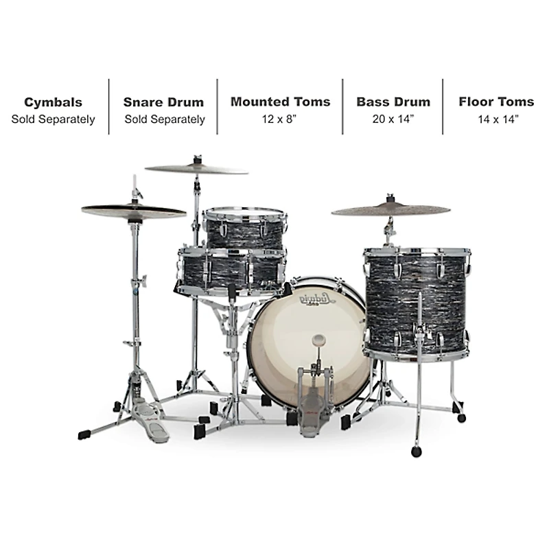 Ludwig Classic Oak 3-Piece Downbeat Shell Pack With 20" Bass Drum