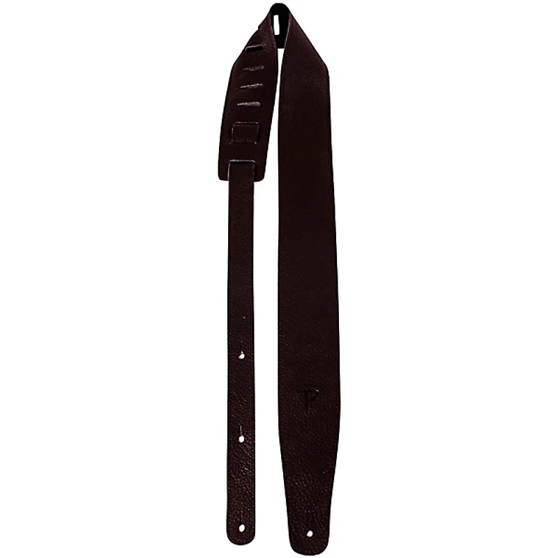 Perri's 2.5" Saddle Leather Guitar Strap Black 2.5 in.