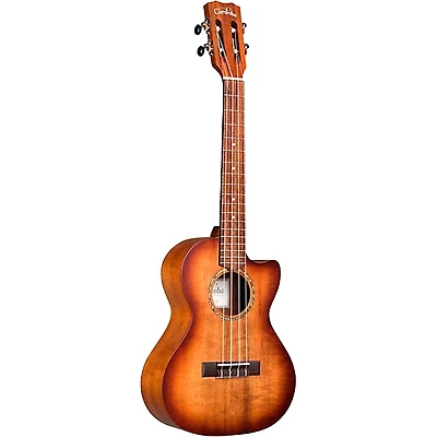 Cordoba 28T-CE Tenor Cutaway CE Acoustic-Electric Ukulele Edge Burst