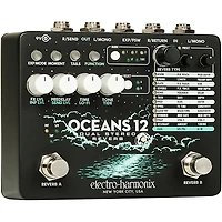 Electro-Harmonix Oceans 12 Dual-Stereo Reverb Effects Pedal Black