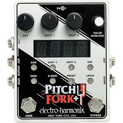 Electro-Harmonix Pitch Fork+ Polyphonic Pitch Shifter Guitar Effects Pedal White