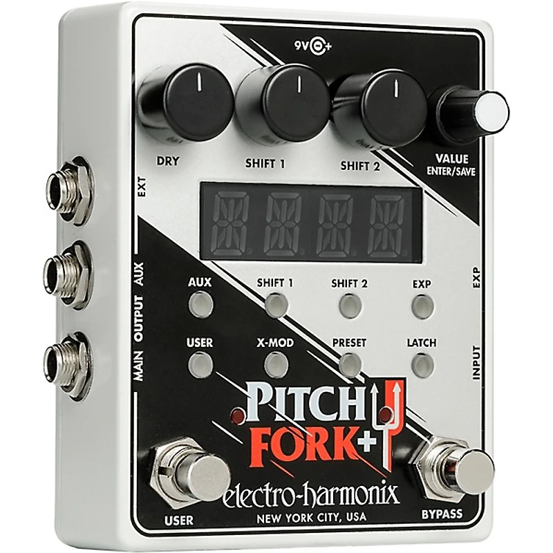 Electro-Harmonix Pitch Fork+ Polyphonic Pitch Shifter Guitar Effects Pedal White