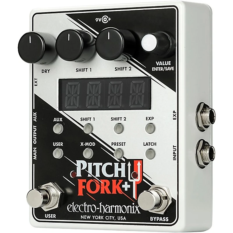Electro-Harmonix Pitch Fork+ Polyphonic Pitch Shifter Guitar Effects Pedal White