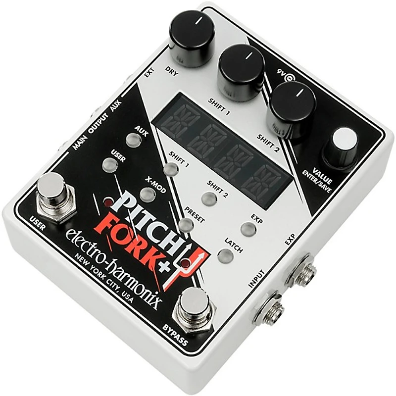 Electro-Harmonix Pitch Fork+ Polyphonic Pitch Shifter Guitar Effects Pedal White