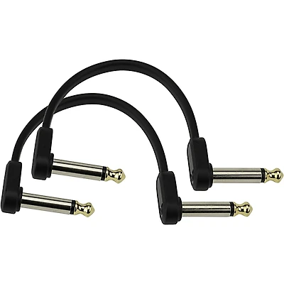 D'Addario Offset Right Angle to Right Angle Flat Patch Cables 2-Pack