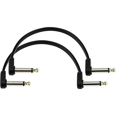 D'Addario Offset Right Angle to Right Angle Flat Patch Cables 2-Pack
