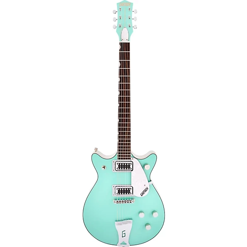 Gretsch Guitars G5237 Electromatic Double Jet FT Electric Guitar Surf Green and White