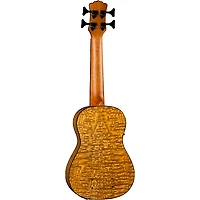 Luna Bari-Bass Quilt Top Acoustic Electric Ukulele Satin Natural