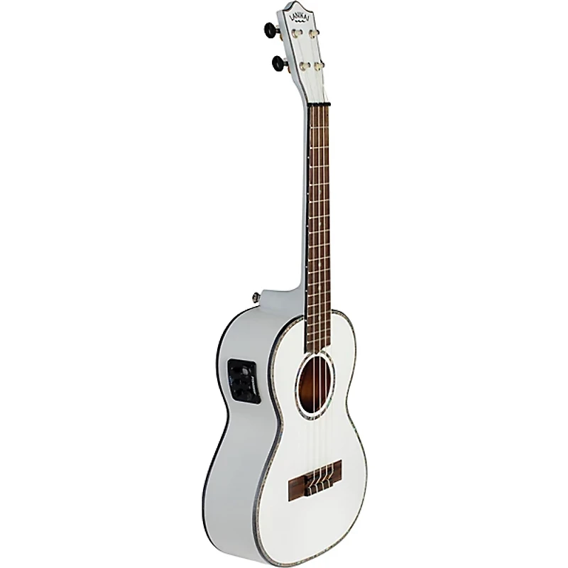 Lanikai Julia Michaels Signature Tenor Acoustic-Electric Ukulele White