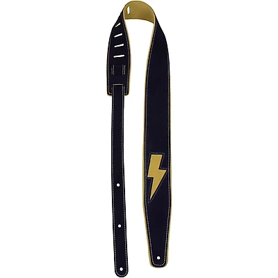 Perri's 2.5" Suede with Mini Bolt Guitar Strap - Navy/Yellow Navy/Yellow 41 to 56 in.